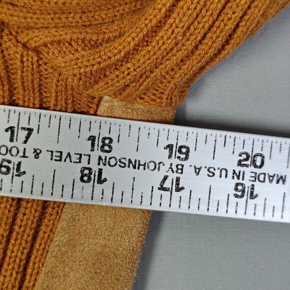 VINTAGE Challenger Jacket Suede Knit Cardigan Sweater Western Large (42-44) - Picture 7 of 8